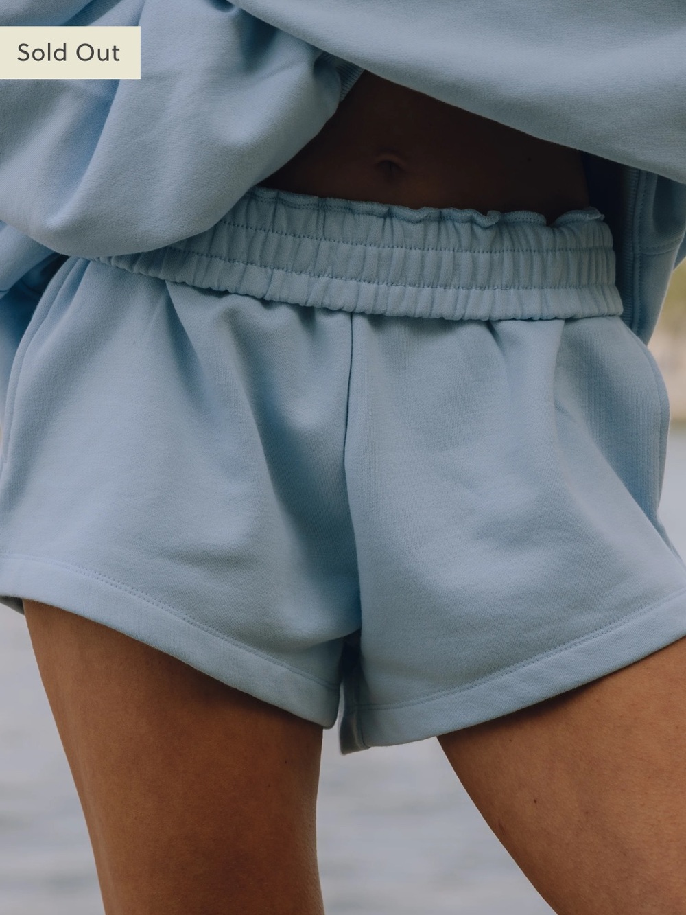 Daily Drills FLEECE SUPER SHORTS Powder Blue